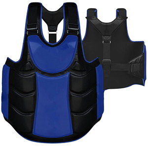 High Quality Leather Boxing Chest Guard MMA Training Body Protector <b>Thick</b> <b>Foam</b> Padding Eco-Friendly Martial Arts Made Pakistan - Product Image 2
