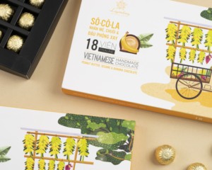 OEM ODM Full-Service <b>Chocolate</b> Box Filled With Dry Banana, Sesame And Peanut Butter For Bulk Items in Custom Packaging - Product Image 3