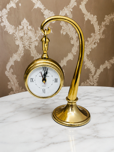 Handcrafted Antique Brass <b>Clock</b> Vintage Hanging Table Timepiece Classic Desk Decor for Home Office - Product Image 1