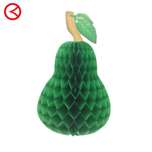 Honeycomb Pear <b>Tissue</b> <b>Paper</b> Decorations Fruit Baubles 23CM <b>for</b> Thanksgiving Easter Halloween Festivities - Product Image 6