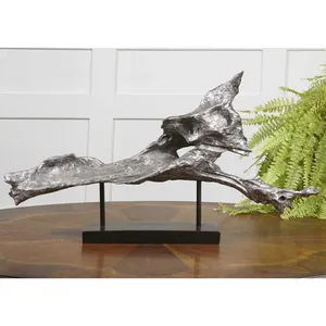 Sculpture abstraite en métal faite à la main, forme irrégulière, art contemporain, décoration pour table, salon - Product Image 2