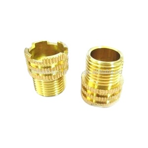 Brass Knurling <b>Insert</b> Nut Custom Finish <b>Threaded</b> Fasteners for Pipe Fittings, Moulding <b>Inserts</b> and Industrial Applications - Product Image 1