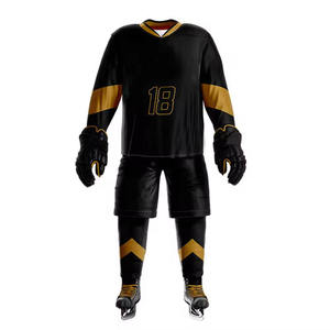 Prix d'usine, uniforme de hockey sur glace personnalisé, respirant, écologique, à séchage rapide, sangle réglable, matière polyester, haute qualité - Product Image 5