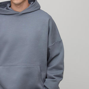 Sweat à capuche personnalisé avec logo, en molleton polyester/coton 410G, coupe ample, impression numérique, pour homme, collection automne, OEM - Product Image 3