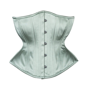 OEM Premium Quality Curvy Overbust Satin Front Busk Waist Steel Boned <b>Corset</b> Eco-Friendly Firm Control Supplier From Pakistan - Product Image 4