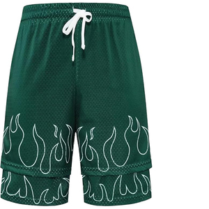 Pantalones Cortos Retro Personalizados al por Mayor para Hombre, de Poliéster Estampado Vintage, con Cierre de Cordón en la Cintura Media - Product Image 2