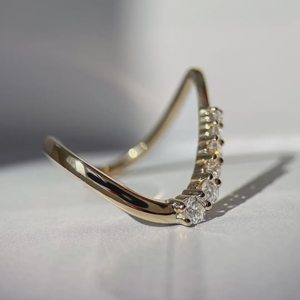 Bague de fiançailles minimaliste en or massif 10K avec diamant de laboratoire rond taille brillant de 1,00 carat, clarté VS1, couleur F, bijoux en diamant IGI - Product Image 2