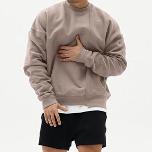 Sudadera de Cuello Redondo para Hombre, Estilo Casual y Deportivo, Talla Grande, para Primavera y Otoño, con Patrón Tejido Sólido - Product Image 2