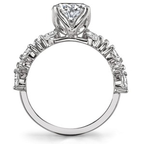 Luxury Cut Moissanite 7.5mm Prong Setting <b>Ring</b> 925 Sterling <b>Silver</b> White Gold Plated Engagement Wedding Bridal <b>Solitaire</b> <b>Ring</b> - Product Image 3