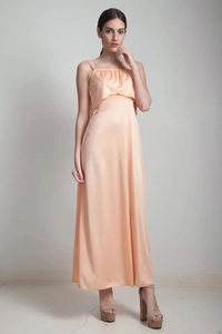 Robe longue décontractée écologique pour femme, à motif floral, respirante, sans manches, avec taille tissée antistatique, coupe ample - Product Image 2