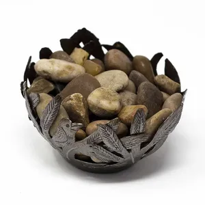 Bol en métal artisanal haut de gamme, bol artistique pour servir les fruits, pour la décoration de table de salle à manger de maison ou de restaurant de luxe, plaqué et sûr - Product Image 4