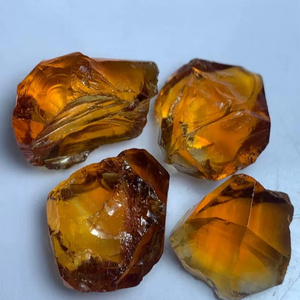 Natural Madeira Citrine Rough Gemstone Parcel Loupe Clean Faceting Cutting Quality Deep Orange <b>Crystal</b> Lot For Jewelry - Product Image 1