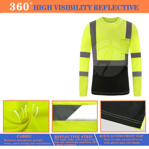 Custom <b>Long</b> <b>Sleeve</b> High Visibility Workwear Lightweight Fabric Reflective Detail Comfortable For Operations Safety Shirt - Product Image 3