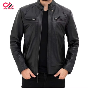 Vestes en cuir pour hommes, service OEM 2026, couleur noire, veste en cuir pour hommes à manches longues, veste en cuir pour hommes - Product Image 2