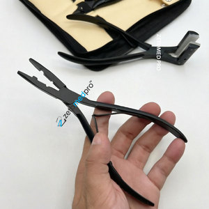 Micro Links <b>K</b> <b>Tip</b> Plier & Tape in Press Plier Black Matte Stainless Steel Hair <b>Extension</b> Tools Kit with Logo for Hair - Product Image 5