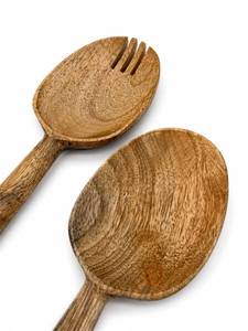 Cuchara y Tenedor de Madera para Servir Ensaladas con Mangos de Resina, Ideales para Decoración del Hogar y Tiendas de Artículos de Cocina para Reventa - Product Image 5