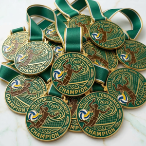 Medallas Deportivas Personalizadas de Latón y Aleación de Zinc al por Mayor, Medallas de Oro, Plata y Bronce con Cinta para Competiciones de Maratón, OEM - Product Image 3