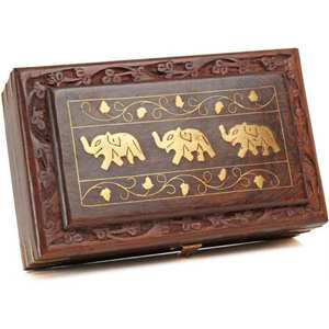 Luxury Hand Carved Rustic Wooden Vintage Storage <b>Boxes</b> For Jewelry <b>Keepsake</b> Vanity With Hinged Lid For Homedecor Wedding Gifting - Product Image 5