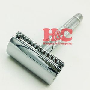 Maquinilla de Afeitar de Doble Filo de Acero Inoxidable para Hombre, de Alta Calidad, con Mango de Plástico, Color Personalizado, MOQ Bajo, Venta al Por Mayor - Product Image 5