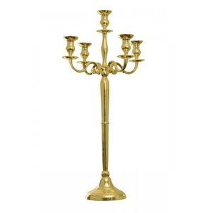 High Quality 5 Arm Gold Candelabra New Design Aluminium <b>Candle</b> Stand for Wedding Dinner Decoration Hot Sale <b>Tall</b> Candelabra - Product Image 1