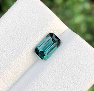 Tourmaline indicolite naturelle, forme octogonale, pierre précieuse en vrac, cristal bleu pour la fabrication de bijoux - Product Image 4