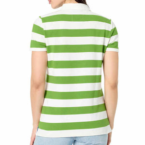 เสื้อผู้หญิงลายสัตว์ โพลีเอสเตอร์ถัก วินเทจ ระบายอากาศได้ดี แขนสั้น ลำลอง สีเขียวขาว ความยาวปกติ - Product Image 5