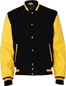 Blouson universitaire en laine vierge, broderie personnalisée acceptée, vêtement d'extérieur d'hiver épais, doublure Sherpa, OEM/ODM, commandes en gros - Product Image 1