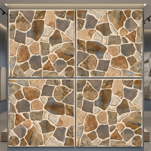 กระเบื้องปูพื้นลายไม้แบบเรียบง่าย ขนาด 16x16 นิ้ว (400x400 มม.) ราคาถูกที่สุด จากโรงงานจีน - Product Image 2