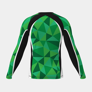 T-shirt de sport unisexe à manches longues à compression par sublimation personnalisée, sous-vêtement de performance athlétique avec logo frontal - Product Image 5