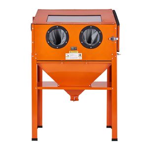 Cabina di Sabbiatura in Acciaio Resistente da 60 Galloni con Supporto, Pistola Sabbiatrice 40-120 PSI, Processo di Pulizia Abrasiva - Product Image 1