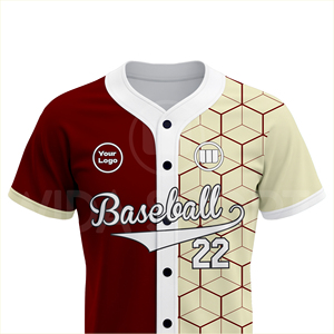 ชุดยูนิฟอร์มเบสบอลสั่งทำขายดีที่สุด จัดส่งรวดเร็ว MOQ ต่ำ ระบายอากาศได้ดี ชุดทีมสำหรับฤดูร้อน แบบพิมพ์ลายครึ่งตัว - Product Image 4