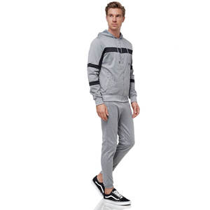 Ensemble survêtement homme personnalisé en molleton léger pour l'hiver, pantalon de survêtement et sweat-shirt, style streetwear sportif - Product Image 3