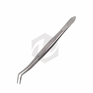 Pince à épiler dentaire chirurgicale Meriam 16 cm à pointe dentelée coudée, en acier inoxydable de haute qualité - Product Image 3