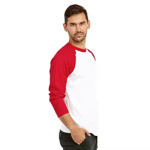 Camiseta de Manga Larga Lisa para Hombre, Diseño Sencillo, Venta al por Mayor, Ropa Masculina de Alta Calidad, Cuello Redondo - Product Image 4