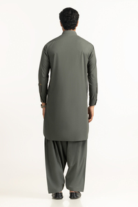 Salwar Kameez pour hommes, vêtements indiens et pakistanais, vêtements ethniques haut de gamme, 2 pièces, coton, séchage rapide, évacuation de l'humidité, protection solaire - Product Image 2