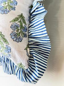 Housses de coussin à volants imprimées à motifs floraux style ferme, avec fermeture éclair dissimulée, pour coussins bohèmes ou décoratifs d'extérieur - Product Image 4