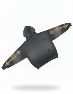 Sweat à capuche zippé pour homme de haute qualité 350 GSM, en polaire, coupe oversize, polyester/coton, anti-plis, respirant, effet délavé intégral - Product Image 6