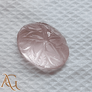 หินโรสควอตซ์ธรรมชาติแกะสลักรูปไข่ทรงอินทากลิโอ หินหลวมสำหรับทำเครื่องประดับ ราคาขายส่งจากผู้ผลิต สีชมพูปรับเทียบแล้ว - Product Image 3