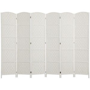 White 6-Foldable Privacy Screens & <b>Room</b> <b>Divider</b> - Product Image 5