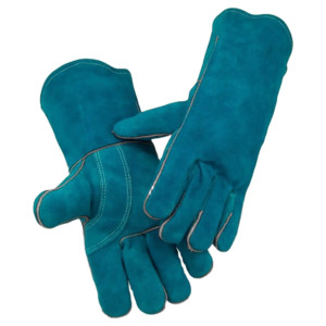 Gants en cuir de vachette pleine fleur de haute qualité et résistants pour le soudage TIG et les tests de protection contre les éclaboussures de métal fondu pour barbecue, type A, équipement de protection individuelle (ÉPI) industriel - Product Image 4