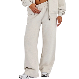 Womens Full <b>Zip</b> <b>Hooded</b> Tracksuit Set Wide Leg Trousers Drawstring Waist Relaxed Two Piece Casual Lounge Travel Streetwear Outfit - Product Image 5