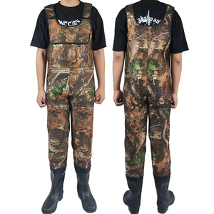 Hunting Bib Waterproof PVC Nylon Bibs for Men Women Outdoor with Safety Boots Hunting Bib Men's Camouflage Hunting Bib - Product Image 1