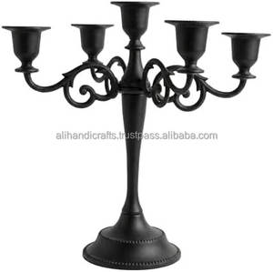Lot en gros de chandeliers vintage en aluminium à 3 et 5 bras, supports de bougies coniques en métal pour hôtels et décorations de mariage - Product Image 5