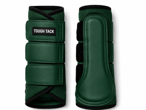 Botas de malla azul marino TOUGH TACK con paneles de PU y ribete negro para protección de las patas del caballo - Product Image 6