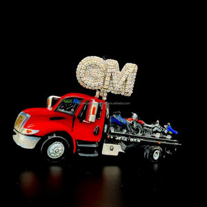 Iced Out Colgante Diseño personalizado Camión Hombres 925 Plata Lujo Personalizado Latter Bail Hip Hop VVS Custom Moissanite Colgante - Product Image 4