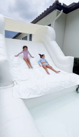 Parc aquatique gonflable Premium Wave Runner - Amusements aquatiques en plein air avec piscine intégrée