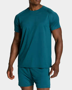 Nueva Camiseta y Pantalones Cortos Deportivos de Malla Transpirable Ligera de Poliéster para Hombre, Estilo Urbano y Gimnasio, Personalizados y a la Moda - Product Image 1