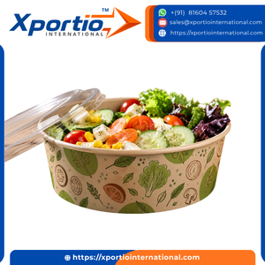 New Launched 500ml Custom Printed Eco-Friendly Disposable Large Round Paper Salad <b>Bowl</b> with Lid Colorful Design for Party Use - Product Image 4