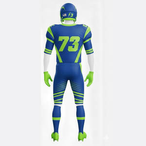 Ensemble de maillot et pantalon de football américain professionnel sublimé avec coutures renforcées - Product Image 6