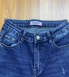 Fashionable Sexy Casual Solid Denim Straight Leggings Trousers Pants Mid Rise Fitted <b>Soft</b> Distressed Ripped <b>Jeans</b> Women Quick - Product Image 4